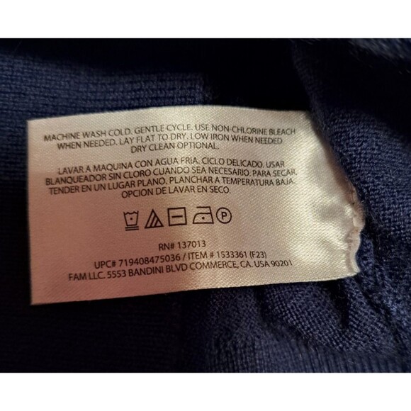 Banana Republic Men's Merino Wool Warm Sweater Blue Crew Neck Cozy Knit Medium - Picture 9 of 10